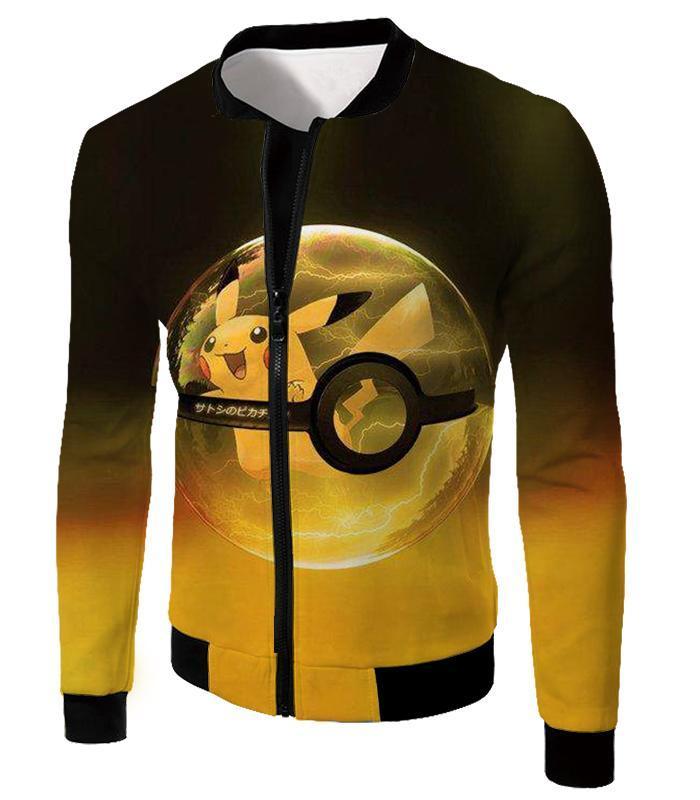 OtakuForm-OP T-Shirt Jacket / XXS Pokemon T-Shirt - Pokemon Best Pokemon Pikachu Pokeball Cool Black Yellow T-Shirt