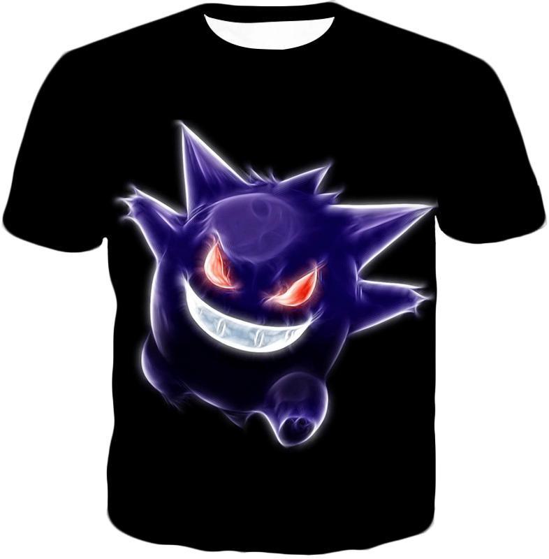 OtakuForm-OP T-Shirt T-Shirt / XXS Pokemon T-Shirt - Pokemon Cool Ghost Type Pokemon Gengar Black T-Shirt
