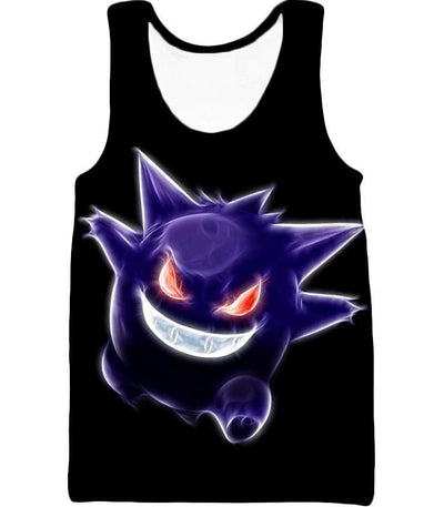 OtakuForm-OP T-Shirt Tank Top / XXS Pokemon T-Shirt - Pokemon Cool Ghost Type Pokemon Gengar Black T-Shirt