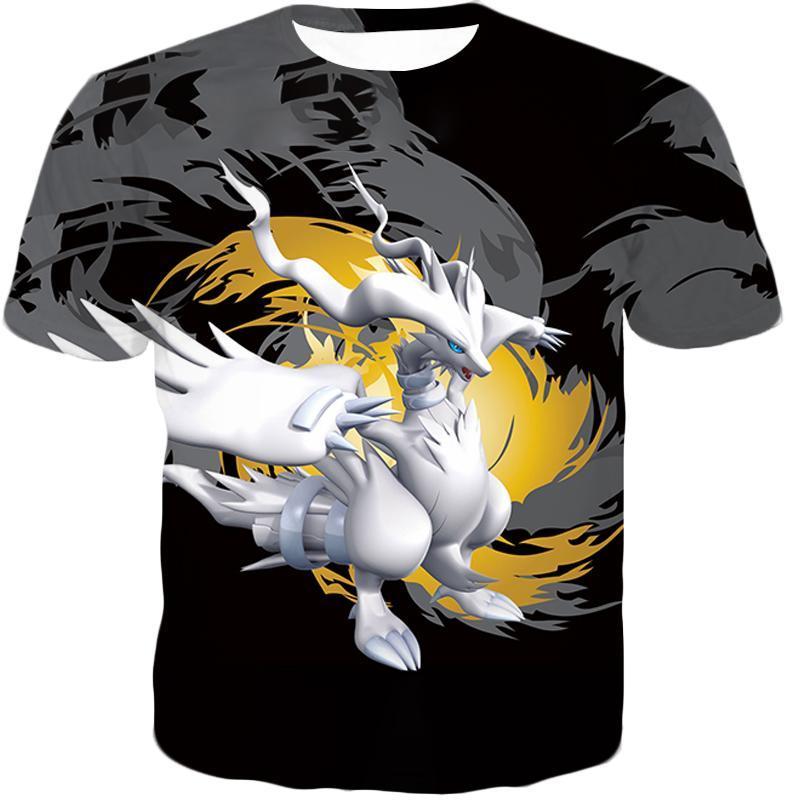 OtakuForm-OP T-Shirt T-Shirt / XXS Pokemon T-Shirt - Pokemon Legendary Pokemon Reshiram Black and White Series Cool Black T-Shirt