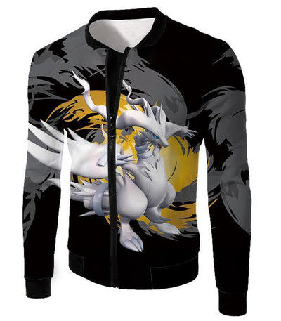 OtakuForm-OP T-Shirt Jacket / XXS Pokemon T-Shirt - Pokemon Legendary Pokemon Reshiram Black and White Series Cool Black T-Shirt