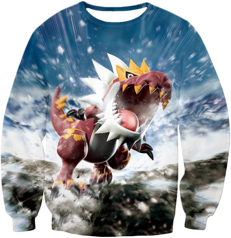 OtakuForm-OP T-Shirt Sweatshirt / XXS Pokemon T-Shirt - Pokemon Legendary Rock Dragon Fossil Pokemon Tyrantrum Cool Graphic T-Shirt