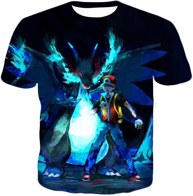 OtakuForm-OP T-Shirt T-Shirt / XXS Pokemon T-Shirt - Pokemon Powerful Ash Charizard Mega Evolution Cool Graphic T-Shirt