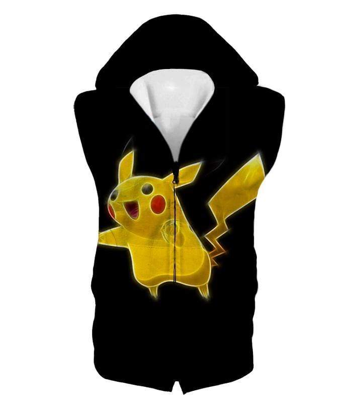 OtakuForm-OP Sweatshirt Hooded Tank Top / XXS Pokemon Thunder Type Pokemon Pikachu Cool Black Sweatshirt  - Pokemon Sweatshirt