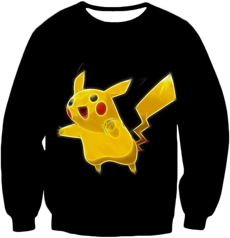 OtakuForm-OP Sweatshirt Sweatshirt / XXS Pokemon Thunder Type Pokemon Pikachu Cool Black Sweatshirt  - Pokemon Sweatshirt