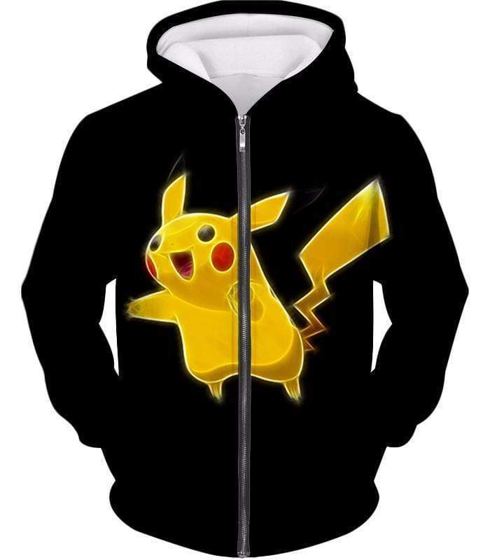 OtakuForm-OP T-Shirt Zip Up Hoodie / XXS Pokemon Thunder Type Pokemon Pikachu Cool Black T-Shirt  - Pokemon T-Shirt