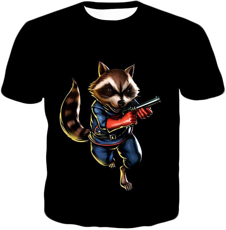OtakuForm-OP T-Shirt T-Shirt / XXS Rocket Raccoon Black T-Shirt