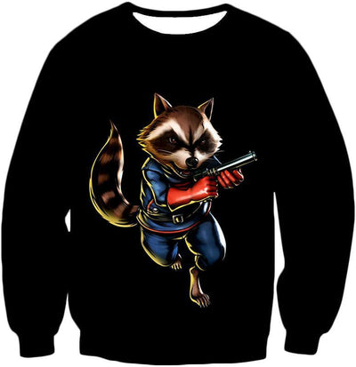 OtakuForm-OP T-Shirt Sweatshirt / XXS Rocket Raccoon Black T-Shirt