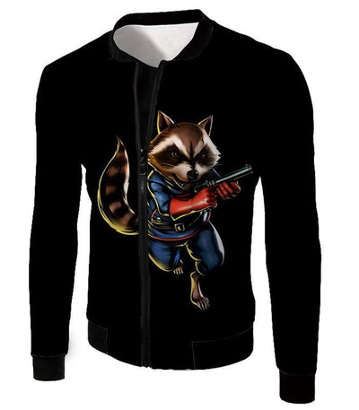 OtakuForm-OP T-Shirt Jacket / XXS Rocket Raccoon Black T-Shirt