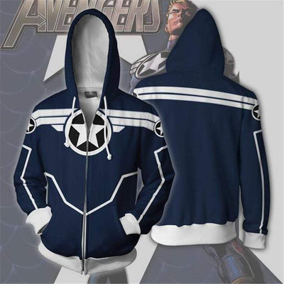 OtakuForm-SH Hoodie S / Royal Blue Royal Blue Captain America Superhero Hoodie Jacket