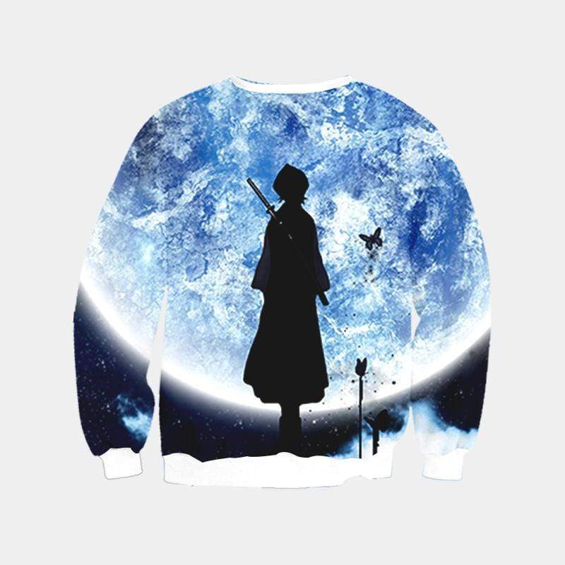 OtakuForm-Bleach Sweatshirt XXS Rukia Looking To The Moon Sweatshirt - Bleach 3D Printed Sweatshirt