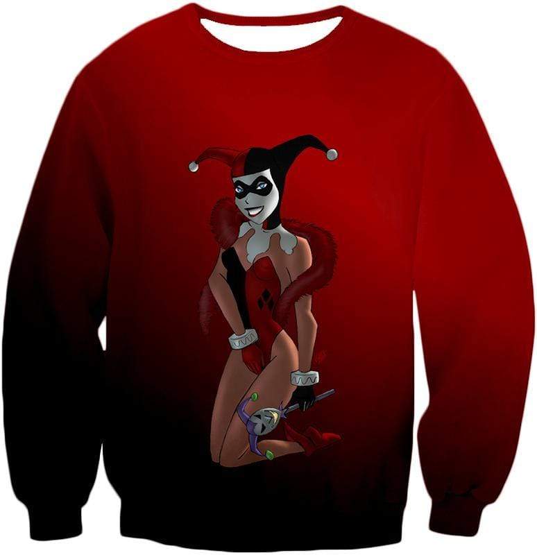 OtakuForm-OP Zip Up Hoodie Sweatshirt / XXS Sexy DC Comic Villain Harley Quinn Cool Red Zip Up Hoodie