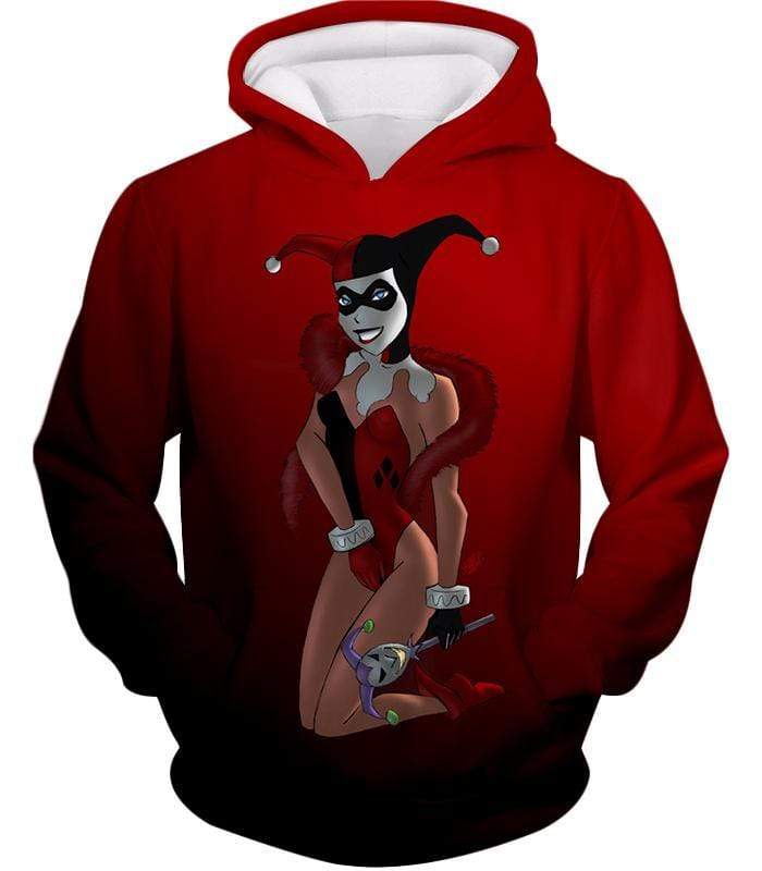 OtakuForm-OP Zip Up Hoodie Hoodie / XXS Sexy DC Comic Villain Harley Quinn Cool Red Zip Up Hoodie