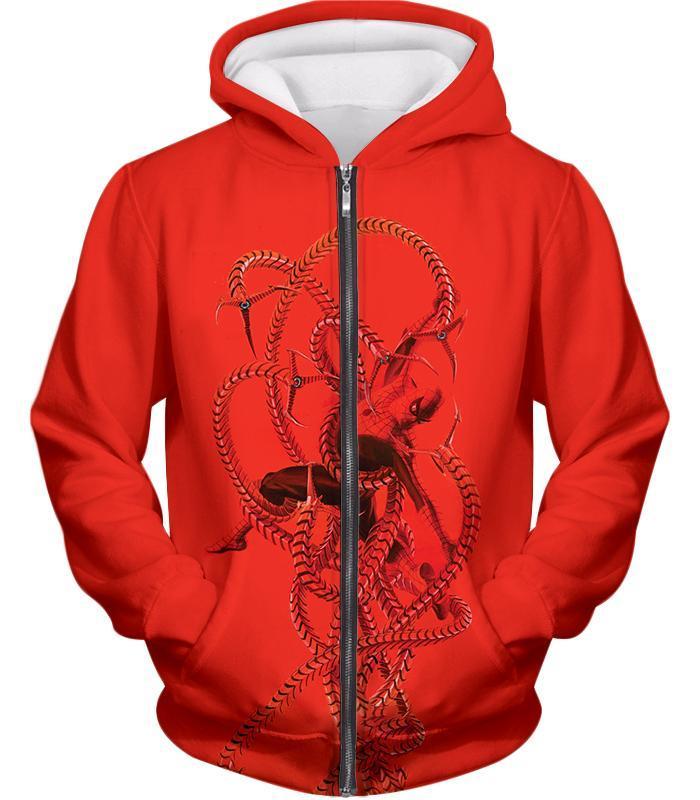 OtakuForm-OP T-Shirt Zip Up Hoodie / XXS Spiderman in Octopus Claws Cool Red Action T-Shirt