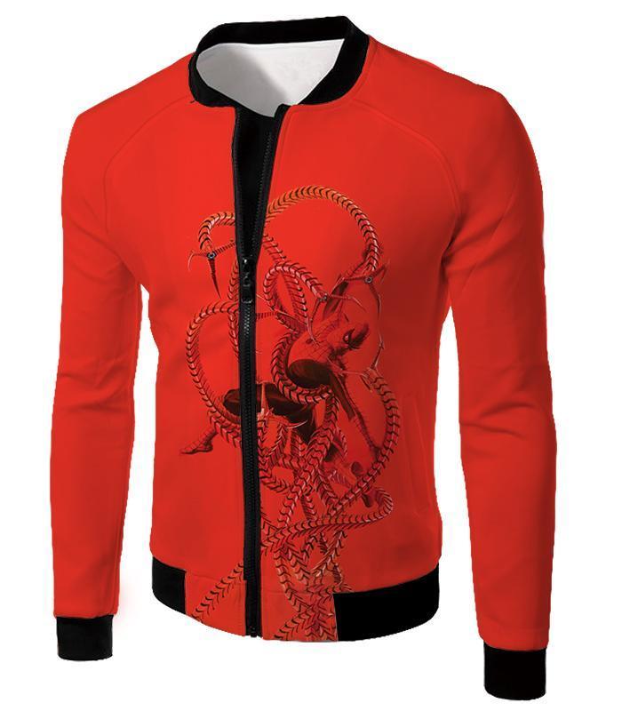 OtakuForm-OP T-Shirt Jacket / XXS Spiderman in Octopus Claws Cool Red Action T-Shirt