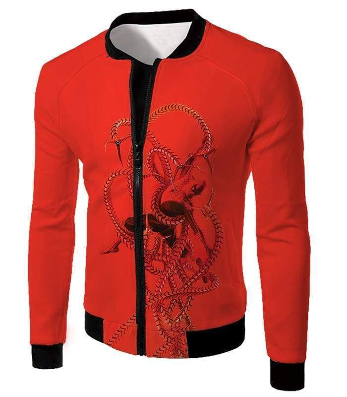 OtakuForm-OP Zip Up Hoodie Jacket / XXS Spiderman in Octopus Claws Cool Red Action Zip Up Hoodie
