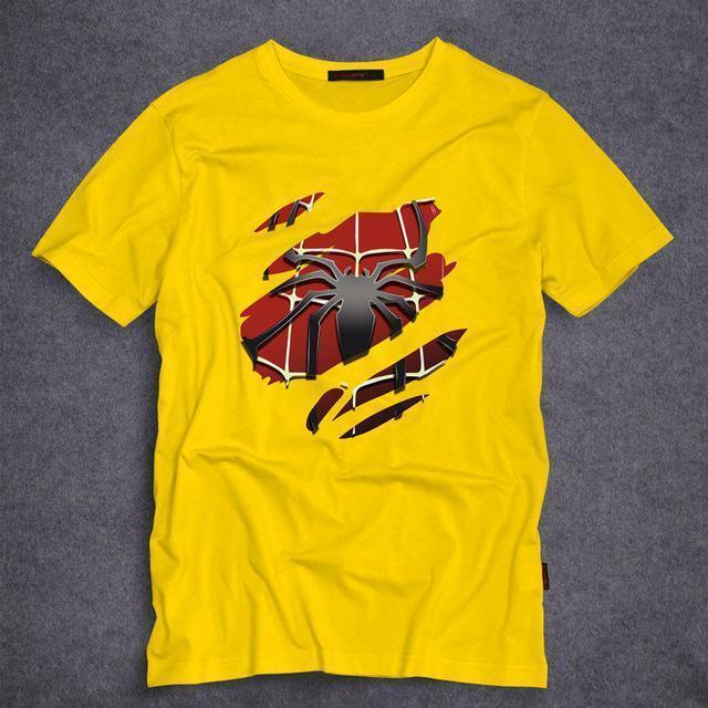 OtakuForm-SH T-Shirt S / Yellow SPIDERMAN Superhero Short Sleeve T-Shirt for Men in 8 colors