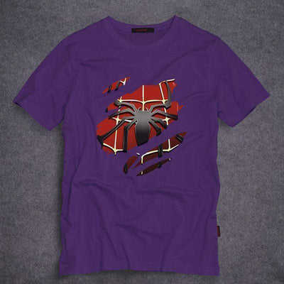 OtakuForm-SH T-Shirt S / Purple SPIDERMAN Superhero Short Sleeve T-Shirt for Men in 8 colors