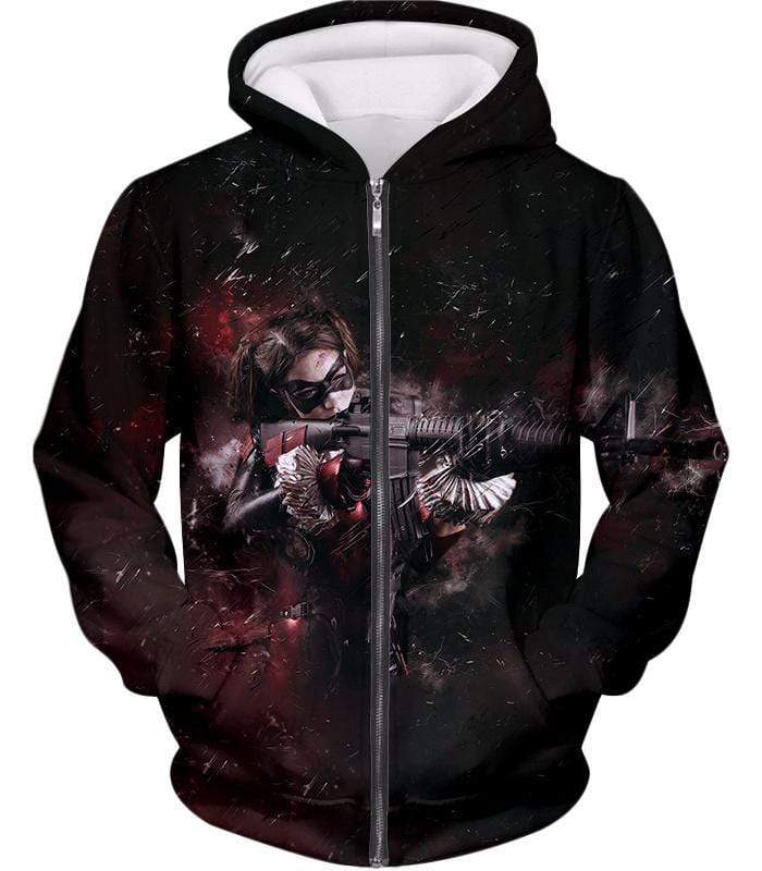 OtakuForm-OP T-Shirt Zip Up Hoodie / XXS Suicide Squads Harley Quinn Action HD Graphic T-Shirt