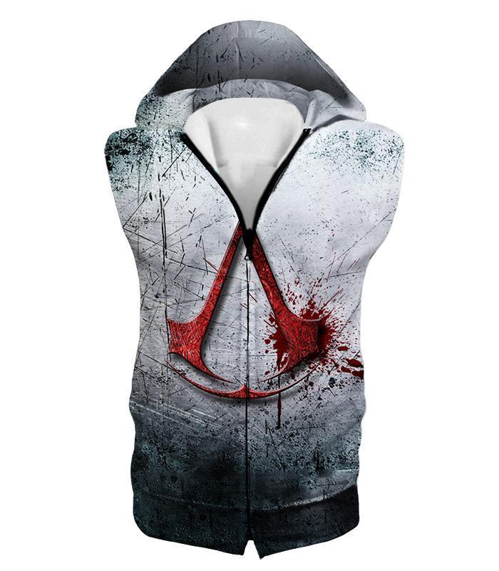 OtakuForm-OP Hoodie Hooded Tank Top / XXS Super Cool Assassin's Creed Logo Promo Scratched Graphic Hoodie