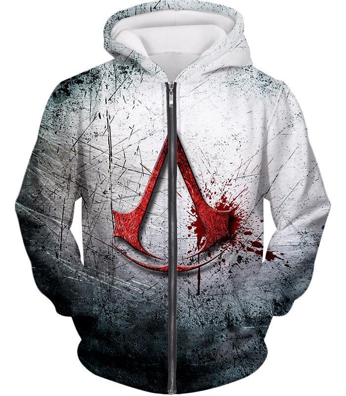 OtakuForm-OP T-Shirt Zip Up Hoodie / XXS Super Cool Assassin's Creed Logo Promo Scratched Graphic T-Shirt