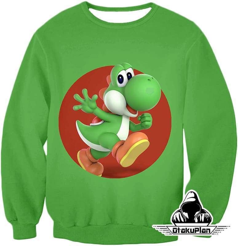 OtakuForm-OP Hoodie Sweatshirt / XXS Super Cool Marios Dino Friend Yoshi Promo Amazing Green Hoodie