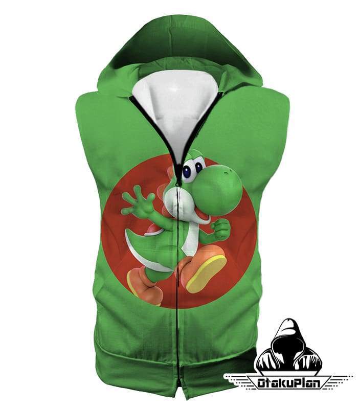 OtakuForm-OP Hoodie Hooded Tank Top / XXS Super Cool Marios Dino Friend Yoshi Promo Amazing Green Hoodie