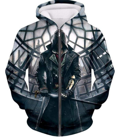 OtakuForm-OP Sweatshirt Zip Up Hoodie / XXS Super Cool Syndicate Assassin Jacob Frye Awesome Action Sweatshirt