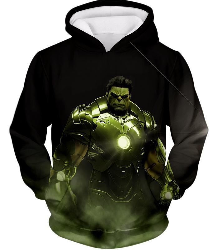 OtakuForm-OP Hoodie Hoodie / XXS Super Hulk in Iron Mans Hulkbuster Suit Black Hoodie
