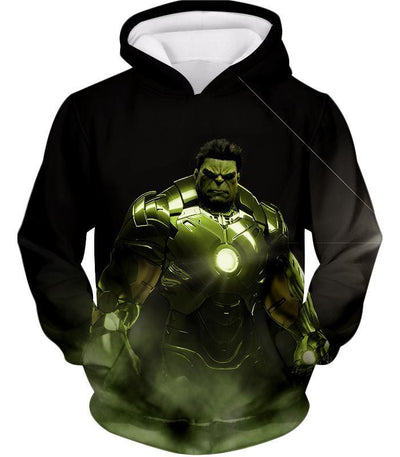 OtakuForm-OP Zip Up Hoodie Hoodie / XXS Super Hulk in Iron Mans Hulkbuster Suit Black Zip Up Hoodie