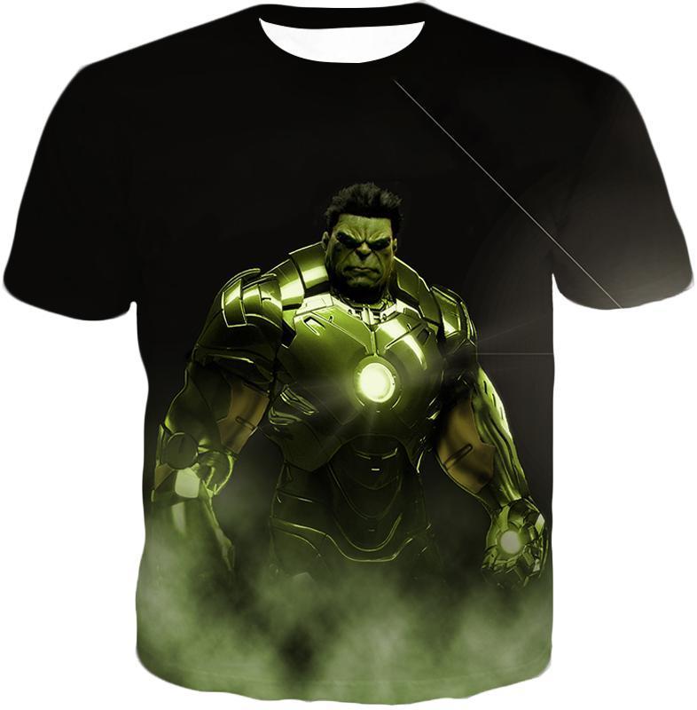 OtakuForm-OP Zip Up Hoodie T-Shirt / XXS Super Hulk in Iron Mans Hulkbuster Suit Black Zip Up Hoodie