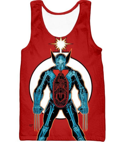 OtakuForm-OP Hoodie Tank Top / XXS Super Wolverine Weapon X Project Awesome Red Hoodie