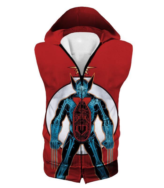 OtakuForm-OP Hoodie Hooded Tank Top / XXS Super Wolverine Weapon X Project Awesome Red Hoodie