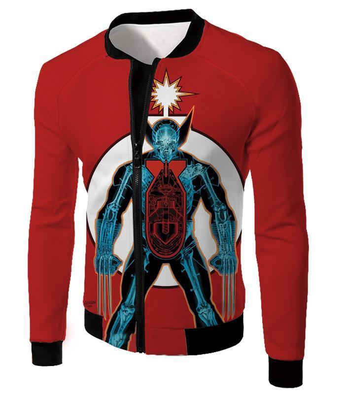 OtakuForm-OP T-Shirt Jacket / XXS Super Wolverine Weapon X Project Awesome Red T-Shirt