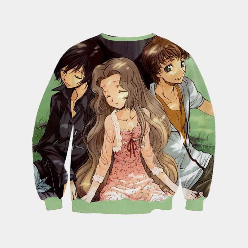 Code Geass Sweatshirt XXS Suzaku Lelouch & Nunnally Sweatshirt - Code Geass 3D Printed Sweatshirt