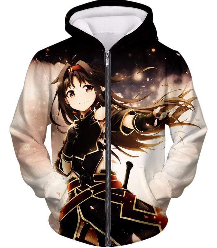 OtakuForm-OP Sweatshirt Zip Up Hoodie / XXS Sword Art Online Absolute Sword Konno Yuuki Awesome Cool Graphic Sweatshirt