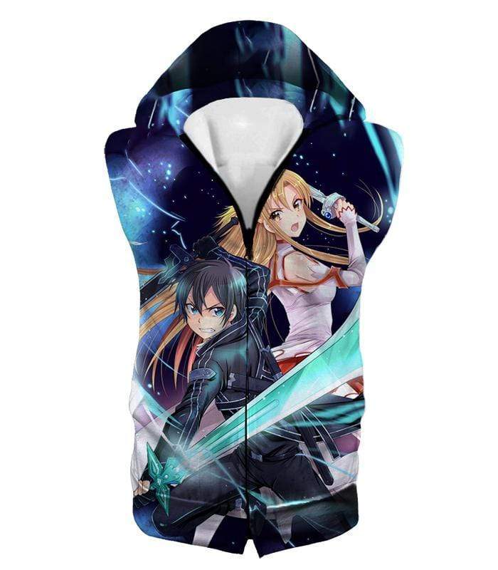 OtakuForm-OP Sweatshirt Hooded Tank Top / XXS Sword Art Online Anime Couple Kirito and Asuna Ultimate Action Graphic Promo Sweatshirt  - Sword Art Online Sweatshirt