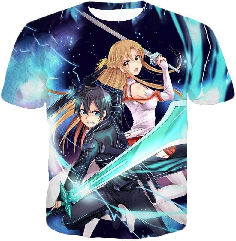 OtakuForm-OP Sweatshirt T-Shirt / XXS Sword Art Online Anime Couple Kirito and Asuna Ultimate Action Graphic Promo Sweatshirt  - Sword Art Online Sweatshirt