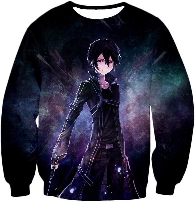 OtakuForm-OP T-Shirt Sweatshirt / XXS Sword Art Online Avatar Kirito The Black Swordsman Awesome Anime Black T-Shirt - Sword Art Online T-Shirt