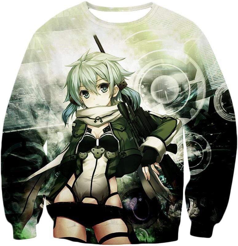 OtakuForm-OP T-Shirt Sweatshirt / XXS Sword Art Online Awesome Asada Shino VRMMORPG Gun Gale Online Player Cute Anime Graphic T-Shirt