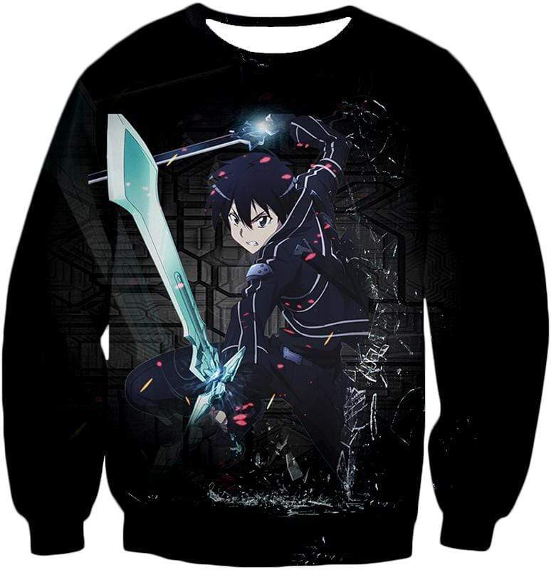OtakuForm-OP Sweatshirt Sweatshirt / XXS Sword Art Online Awesome Kirito Cool Sword Action Anime Graphic Sweatshirt