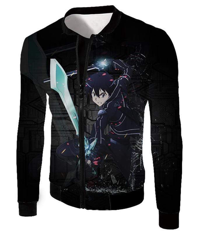 OtakuForm-OP Sweatshirt Jacket / XXS Sword Art Online Awesome Kirito Cool Sword Action Anime Graphic Sweatshirt