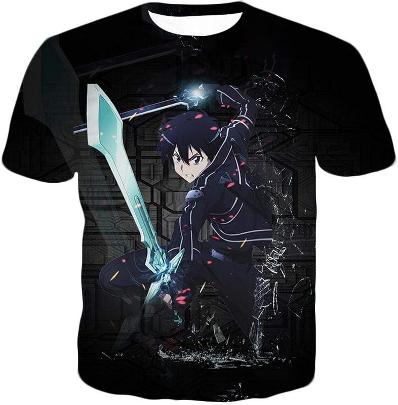 OtakuForm-OP Zip Up Hoodie T-Shirt / XXS Sword Art Online Awesome Kirito Cool Sword Action Anime Graphic Zip Up Hoodie