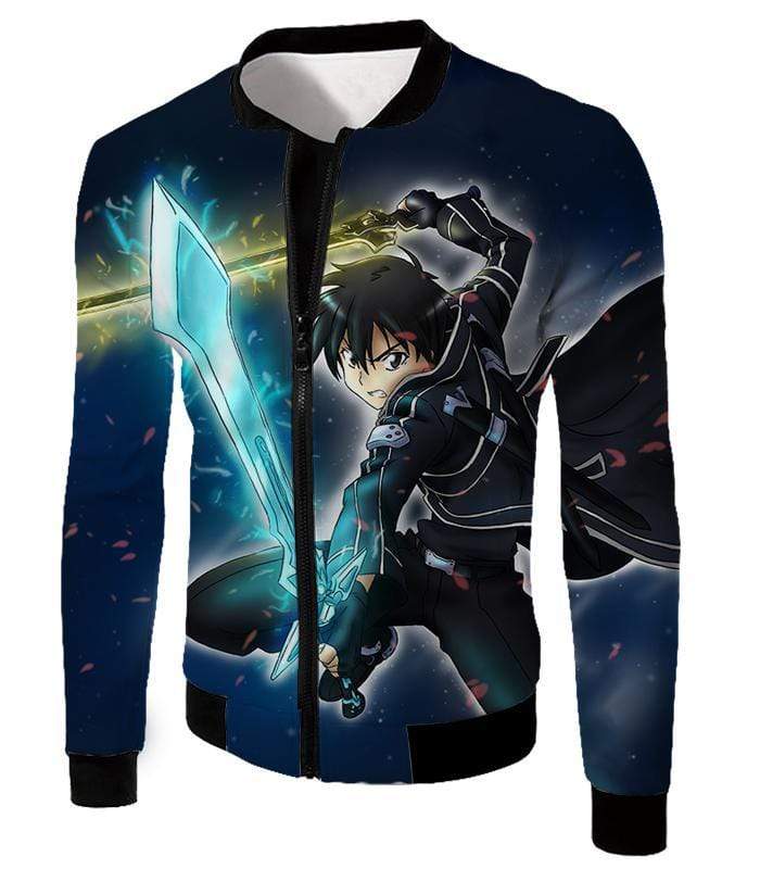 OtakuForm-OP T-Shirt Jacket / XXS Sword Art Online Awesome Kirito Swordplay Action Graphic T-Shirt - Sword Art OnlineT-Shirt