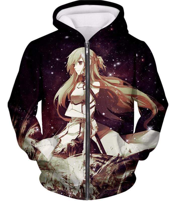 OtakuForm-OP Sweatshirt Zip Up Hoodie / XXS Sword Art Online Beautiful Blonde Asuna Yuuki Cute Avatar Awesome Graphic Sweatshirt - Sword Art Online Sweater