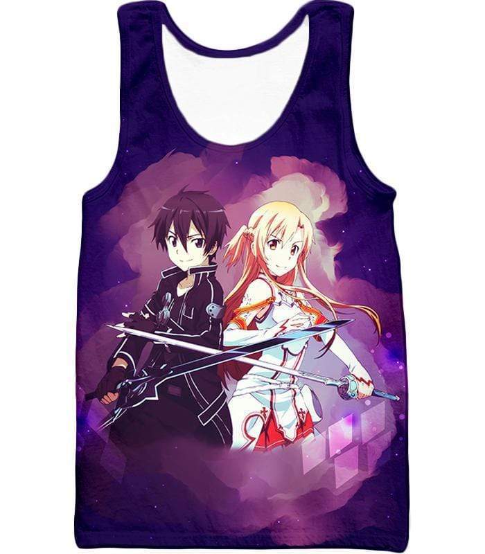 OtakuForm-OP Sweatshirt Tank Top / XXS Sword Art Online Best Anime Couple Kirito and Asuna Cool Action Anime Sweatshirt