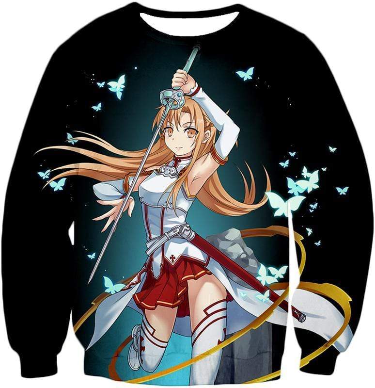 OtakuForm-OP Sweatshirt Sweatshirt / XXS Sword Art Online Cute Anime Swordswoman Yuuki Asuna Graphic Sweatshirt - Sword Art Online Sweater