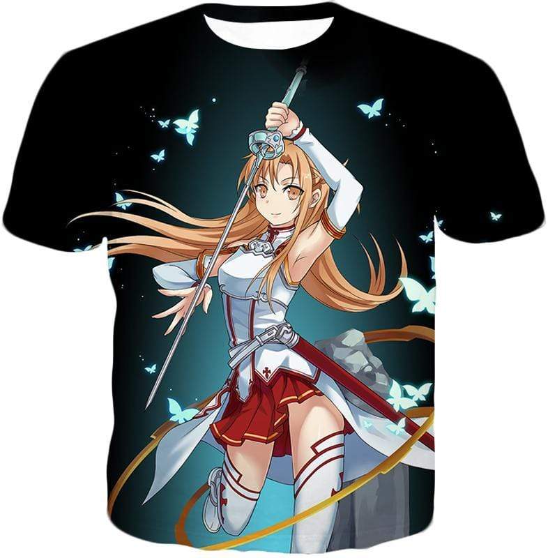 OtakuForm-OP T-Shirt T-Shirt / XXS Sword Art Online Cute Anime Swordswoman Yuuki Asuna Graphic T-Shirt - Sword Art Online T-Shirt