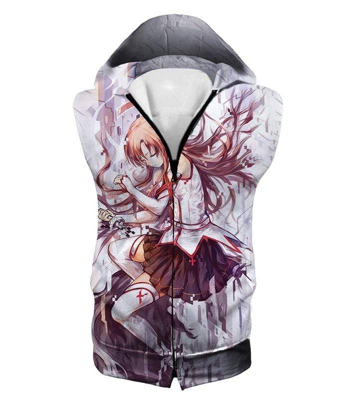 OtakuForm-OP T-Shirt Hooded Tank Top / XXS Sword Art Online Extreme Beauty Yuuki Asuna Cool Anime Promo Graphic T-Shirt  - Sword Art Online T-Shirt