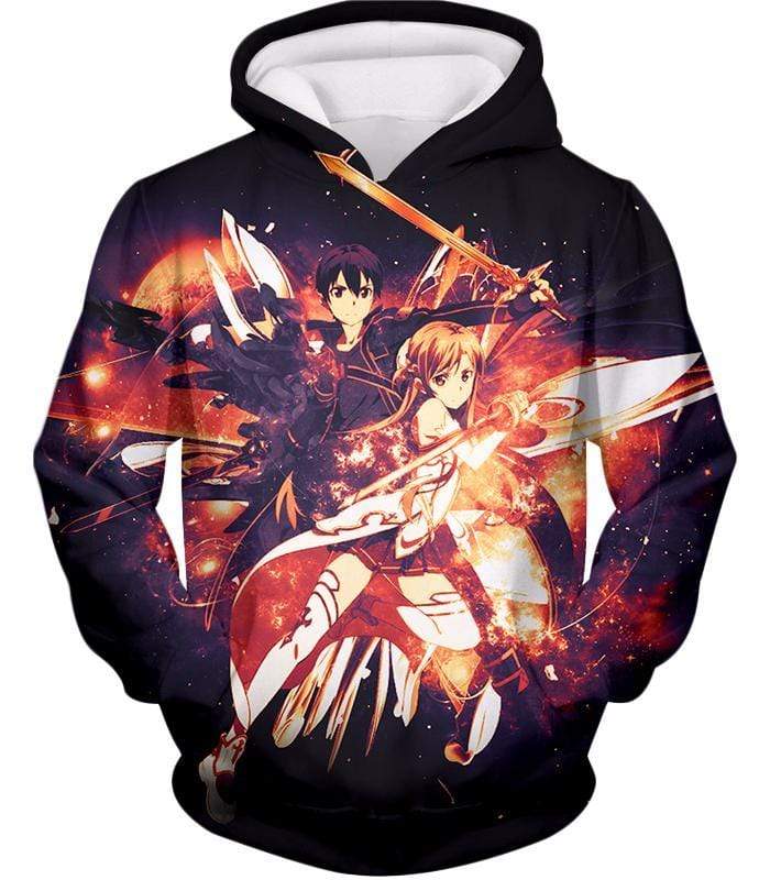 OtakuForm-OP Sweatshirt Hoodie / XXS Sword Art Online Favourite Action Couple Kirito and Asuna Awesome Anime Graphic Sweatshirt